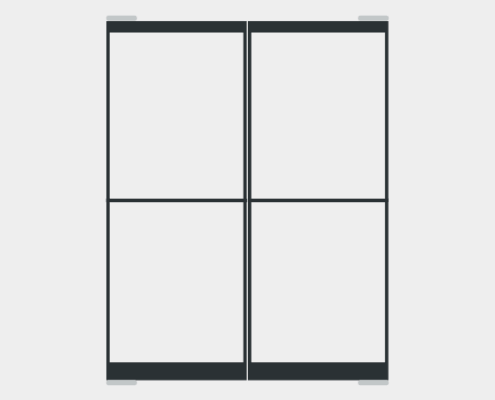 Dubbele Stalen Taatsdeur 2 panelen | CLOOZ doors | Unieke deuren